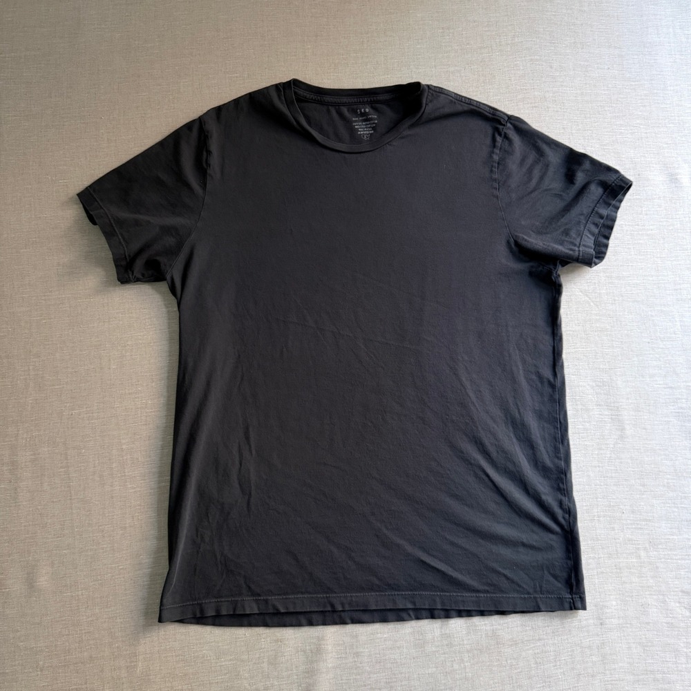 Save Khaki United SKU Supima Cotton Crewneck Tee Black Made in USA L